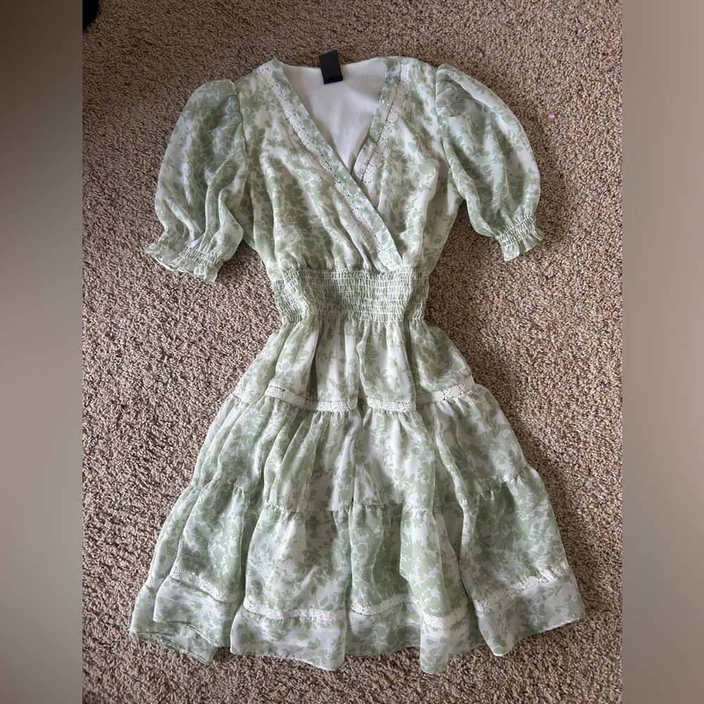 Light sage floral sundress